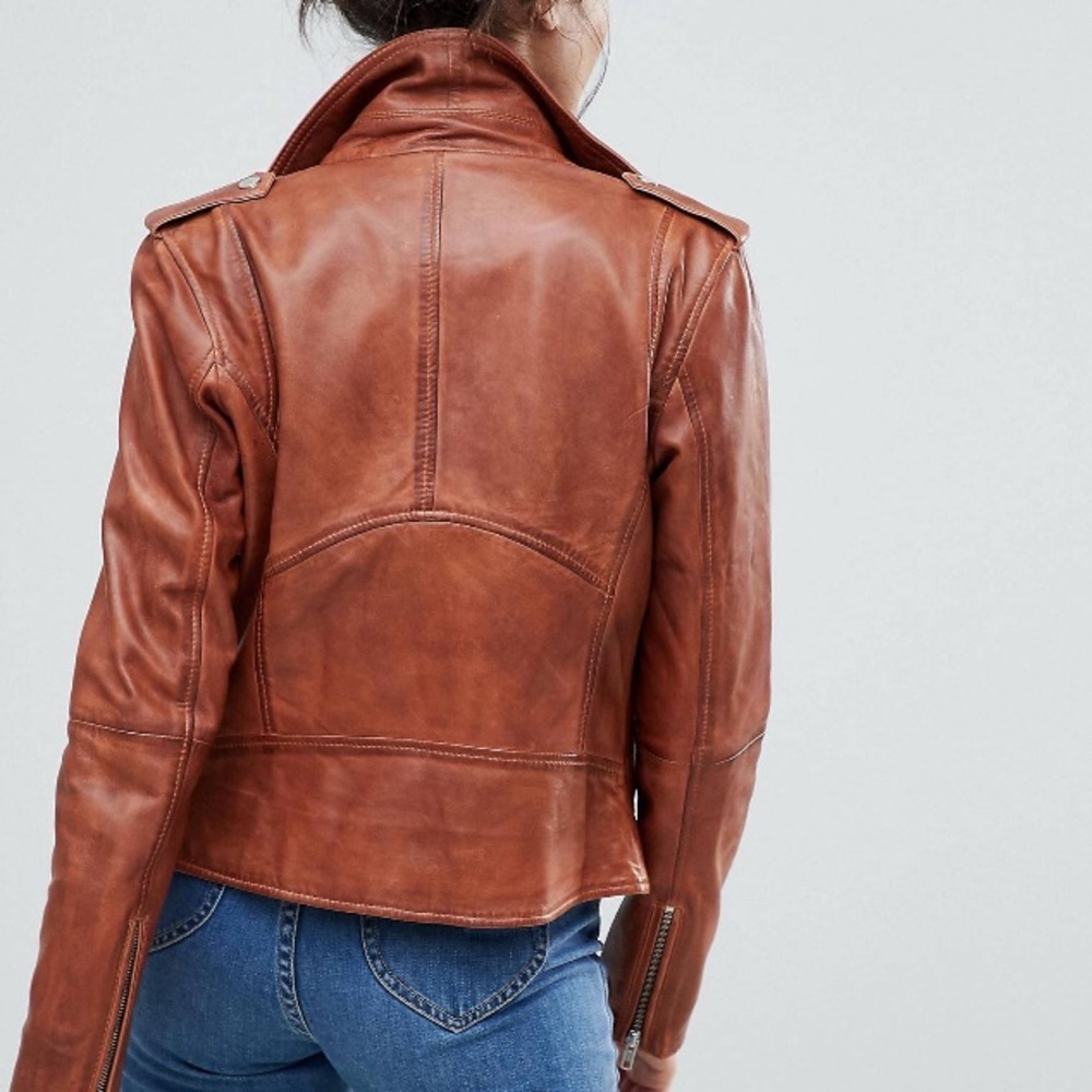 Barneys Originals leather biker jacket - Picture 5 of 6